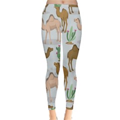 Camels Cactus Desert Pattern Inside Out Leggings