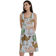 Camels Cactus Desert Pattern Classic Skater Dress