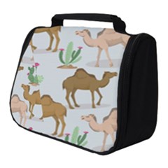 Camels Cactus Desert Pattern Full Print Travel Pouch (Small)