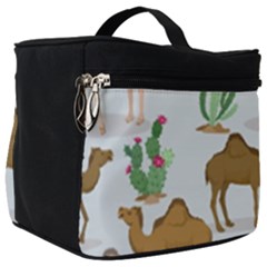 Camels Cactus Desert Pattern Make Up Travel Bag (Big)