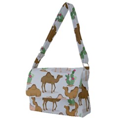 Camels Cactus Desert Pattern Full Print Messenger Bag (S)