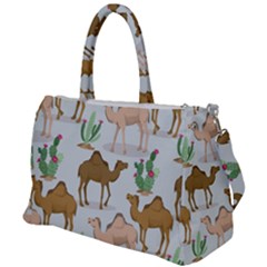 Camels Cactus Desert Pattern Duffel Travel Bag