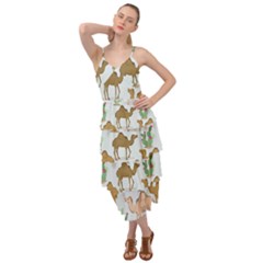 Camels Cactus Desert Pattern Layered Bottom Dress by Hannah976