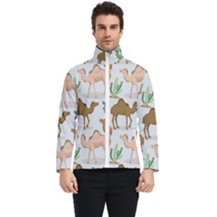 Camels Cactus Desert Pattern Men s Bomber Jacket