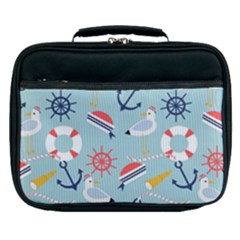 Nautical Marine Symbols Seamless Pattern Lunch Bag