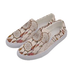 Coloured Dreamcatcher Background Women s Canvas Slip Ons