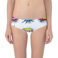 Set Colorful Comic Speech Bubbles Classic Bikini Bottoms