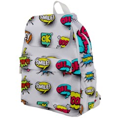 Set Colorful Comic Speech Bubbles Top Flap Backpack