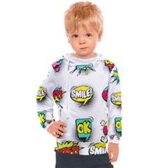 Set Colorful Comic Speech Bubbles Kids  Hooded Pullover