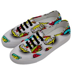 Set Colorful Comic Speech Bubbles Men s Classic Low Top Sneakers