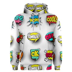 Set Colorful Comic Speech Bubbles Men s Overhead Hoodie