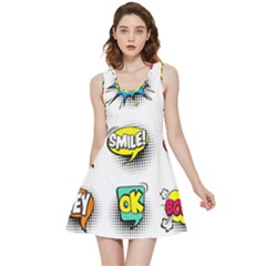 Set Colorful Comic Speech Bubbles Inside Out Reversible Sleeveless Dress