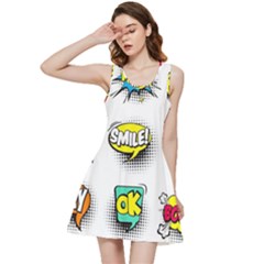 Set Colorful Comic Speech Bubbles Inside Out Racerback Dress