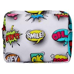 Set Colorful Comic Speech Bubbles Make Up Pouch (Large)