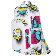 Set Colorful Comic Speech Bubbles Double Compartment Backpack