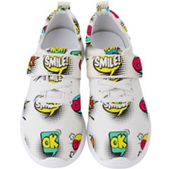 Set Colorful Comic Speech Bubbles Men s Velcro Strap Shoes