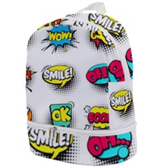 Set Colorful Comic Speech Bubbles Zip Bottom Backpack by Hannah976