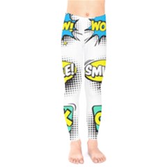 Set Colorful Comic Speech Bubbles Kids  Classic Winter Leggings