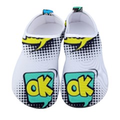 Set Colorful Comic Speech Bubbles Men s Sock-Style Water Shoes