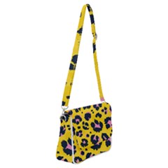 Leopard Print Seamless Pattern Shoulder Bag With Back Zipper