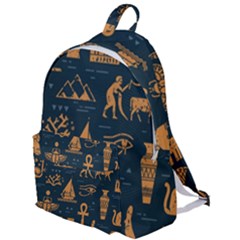 Dark Seamless Pattern Symbols Landmarks Signs Egypt Art The Plain Backpack