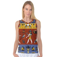 Ancient Egyptian Religion Seamless Pattern Women s Basketball Tank Top