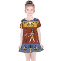 Ancient Egyptian Religion Seamless Pattern Kids  Simple Cotton Dress View1