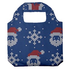 Santa Clauses Wallpaper Premium Foldable Grocery Recycle Bag by artworkshop