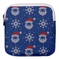 Santa Clauses Wallpaper Mini Square Pouch by artworkshop