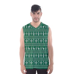 Wallpaper Ugly Sweater Backgrounds Christmas Men s Basketball Tank Top by artworkshop