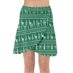 Wallpaper Ugly Sweater Backgrounds Christmas Wrap Front Skirt by artworkshop