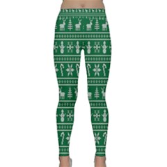 Wallpaper Ugly Sweater Backgrounds Christmas Classic Yoga Leggings by artworkshop