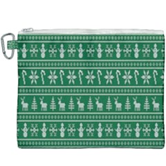 Wallpaper Ugly Sweater Backgrounds Christmas Canvas Cosmetic Bag (xxxl) by artworkshop