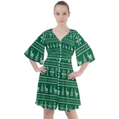 Wallpaper Ugly Sweater Backgrounds Christmas Boho Button Up Dress