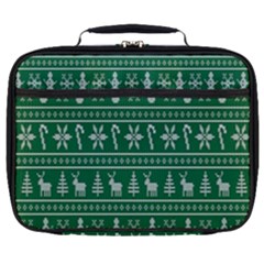 Wallpaper Ugly Sweater Backgrounds Christmas Full Print Lunch Bag
