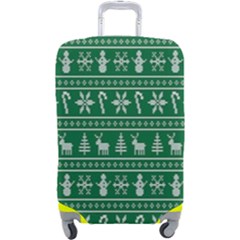 Wallpaper Ugly Sweater Backgrounds Christmas Luggage Cover (large)