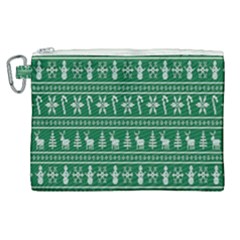 Wallpaper Ugly Sweater Backgrounds Christmas Canvas Cosmetic Bag (xl) by artworkshop
