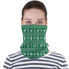 Wallpaper Ugly Sweater Backgrounds Christmas Face Seamless Bandana (adult) by artworkshop