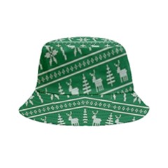 Wallpaper Ugly Sweater Backgrounds Christmas Bucket Hat by artworkshop