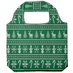 Wallpaper Ugly Sweater Backgrounds Christmas Foldable Grocery Recycle Bag by artworkshop