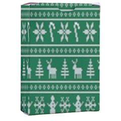Wallpaper Ugly Sweater Backgrounds Christmas Playing Cards Single Design (rectangle) With Custom Box by artworkshop