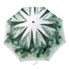 Tree Watercolor Painting Pine Forest Folding Umbrellas
