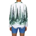 Tree Watercolor Painting Pine Forest Kids  Long Sleeve Swimwear View2