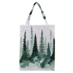 Tree Watercolor Painting Pine Forest Classic Tote Bag