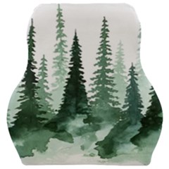 Tree Watercolor Painting Pine Forest Car Seat Velour Cushion 
