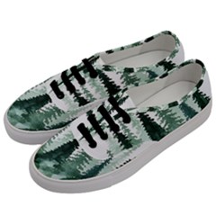 Tree Watercolor Painting Pine Forest Men s Classic Low Top Sneakers