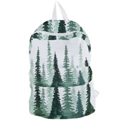 Tree Watercolor Painting Pine Forest Foldable Lightweight Backpack
