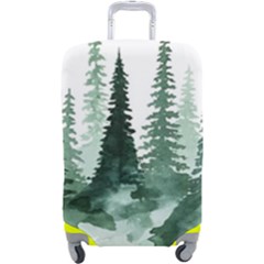 Tree Watercolor Painting Pine Forest Luggage Cover (Large)