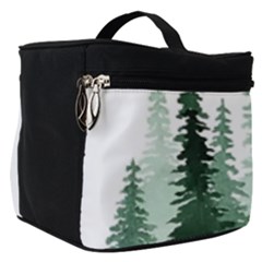 Tree Watercolor Painting Pine Forest Make Up Travel Bag (Small)