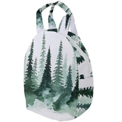 Tree Watercolor Painting Pine Forest Travel Backpack